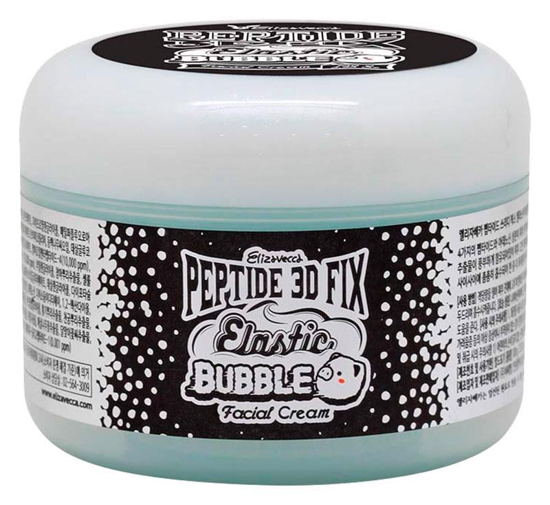 Омолаживающий пузырьковый крем для лица Elizavecca Peptide 3D Fix Elastic Bubble Facial Cream 100 г