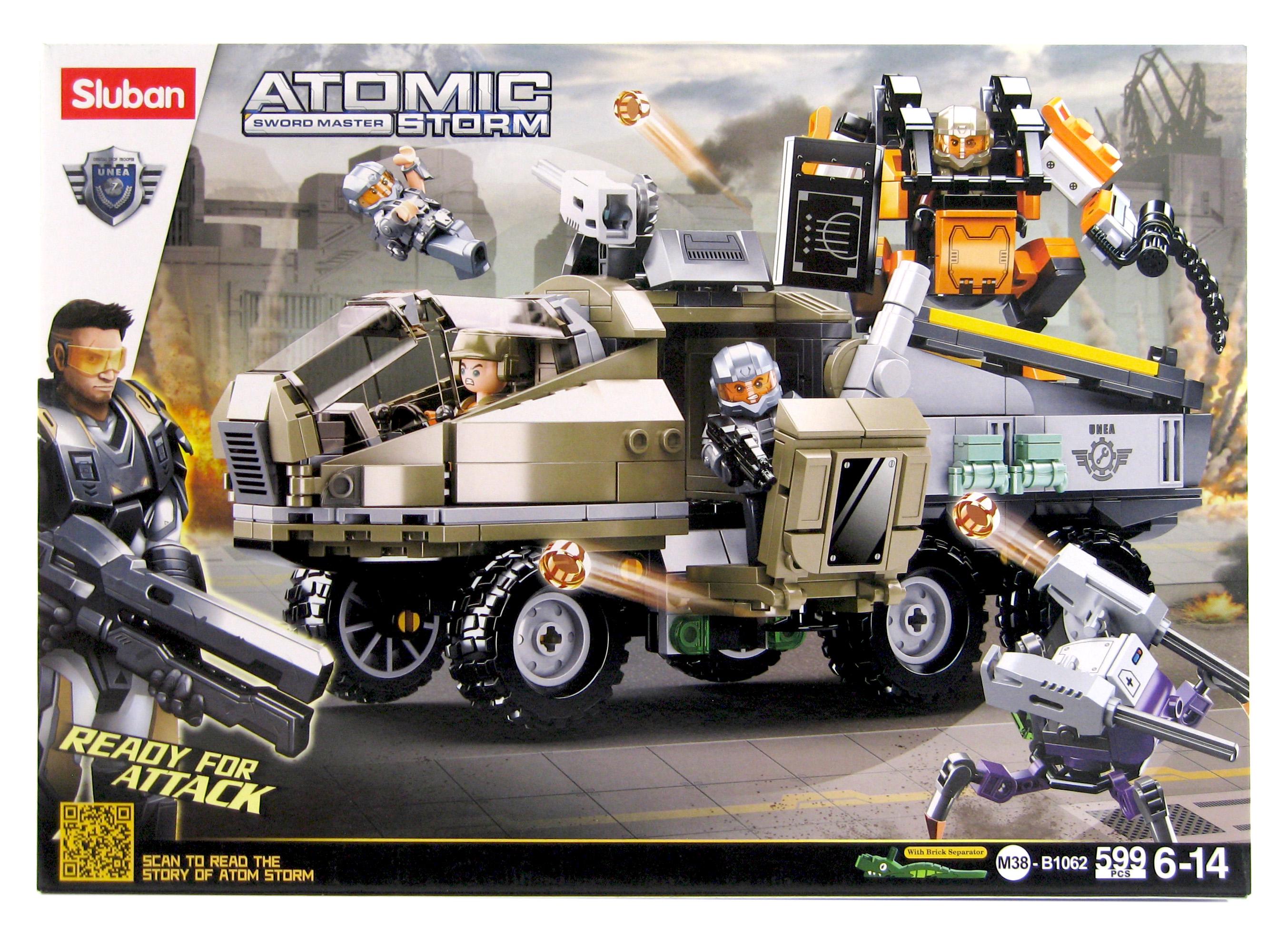 Конструктор Sluban M38-B1062 Atomic Storm Побег 599 деталей 4 фигурки