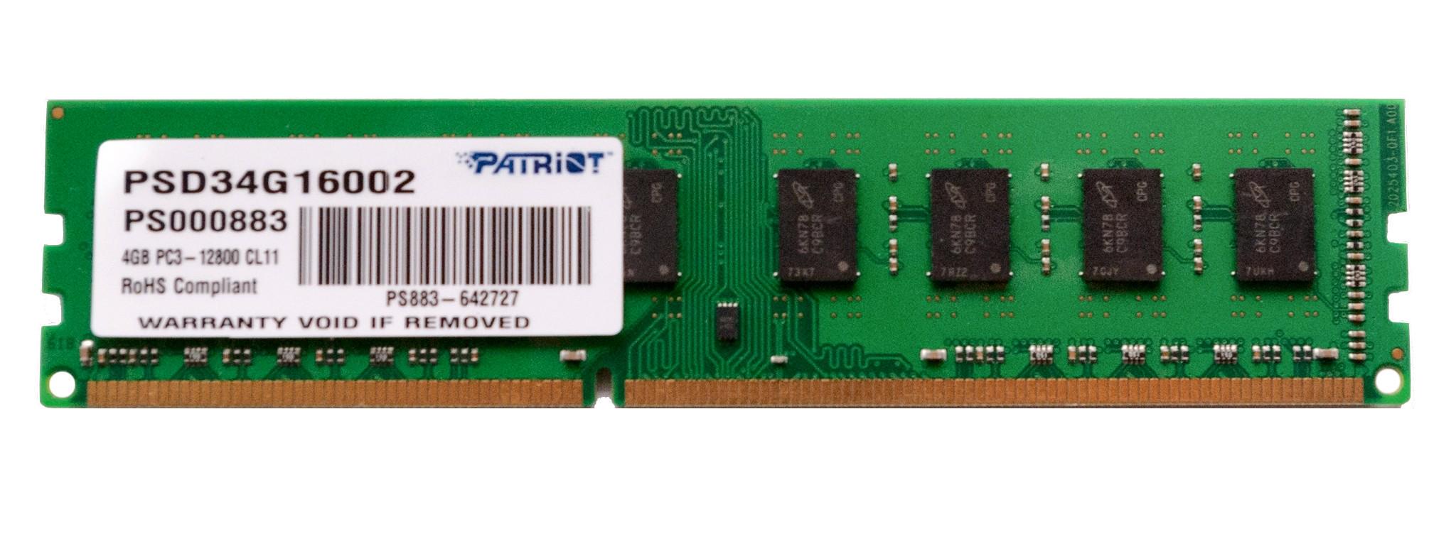 Оперативна пам'ять Patriot Signature Line DDR3 4GB/1600 (PSD34G16002)