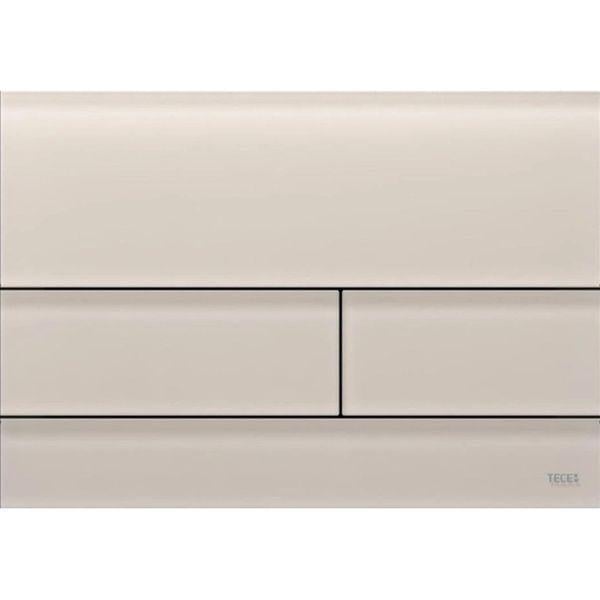 Панель смыва с двумя клавишами TECE для унитаза TECEsquare стекло Песочно-бежевый матовый (9240827)
