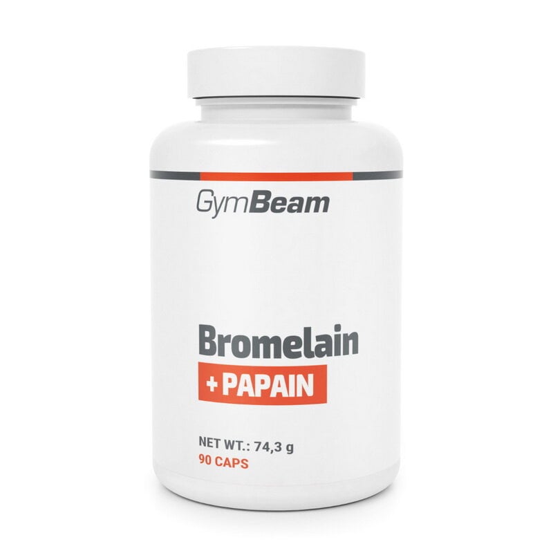 Бромелайн і папаїн протеолітичні ферменти GymBeam Bromelain + Papain 90 капс.