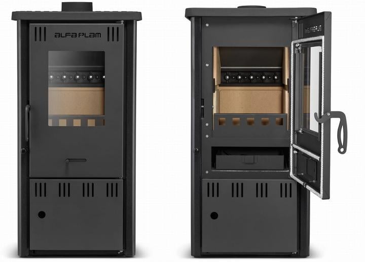 Печь на дрова с варочной поверхностью ALFA-PLAM ELITA 2 темная - фото 2