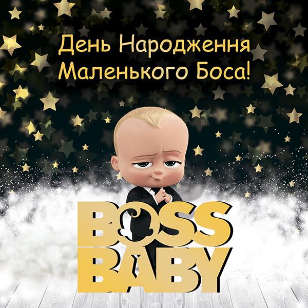 Детский фото фон Маленький босс фон звёзды 45003/1 150х150 см