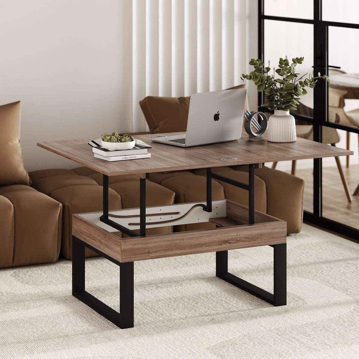 Журнальный стол-трансформер S-Fly 880x466x600 мм Дуб винтаж оксид (TB33090000030) - фото 3 Журнальный стол-трансформер S-Fly 880x466x600 мм Дуб винтаж оксид (TB33090000030) - фото 3