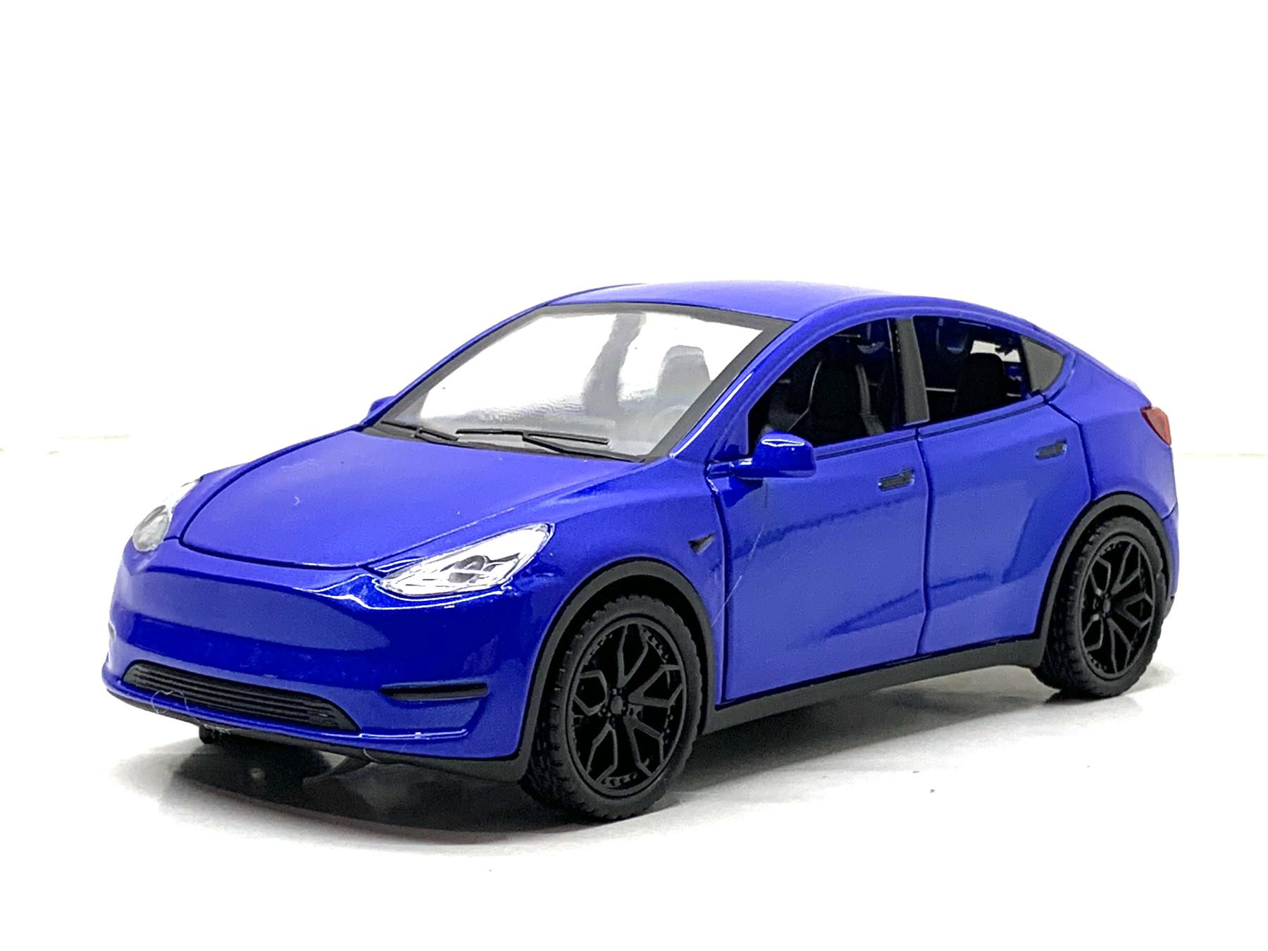 Машина АвтоСвіт Tesla Model Y инерционная открываются двери/капот/багажник 16 см Синий (AP-1968)