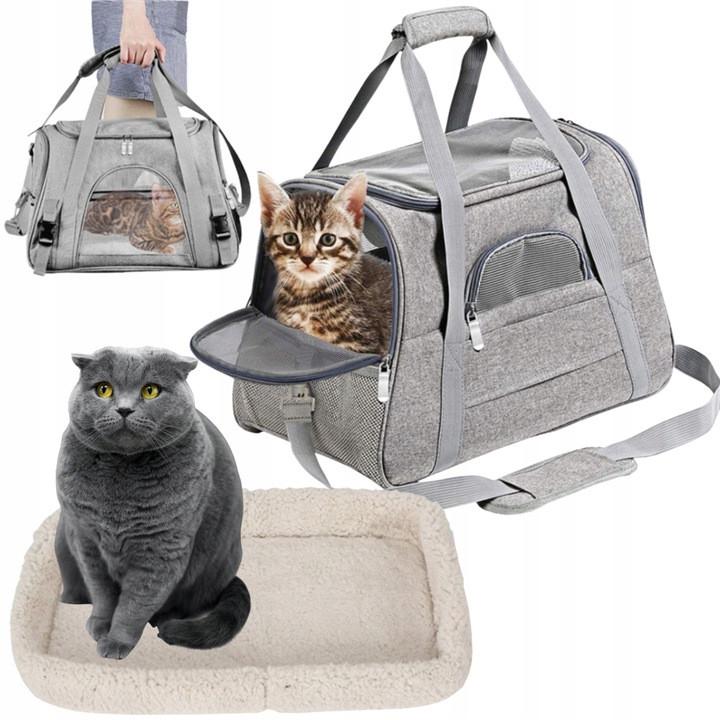 Сумка для перенесення домашніх тварин CosmoPet CP-39 53х23х27 см Grey (3_04832) - фото 4