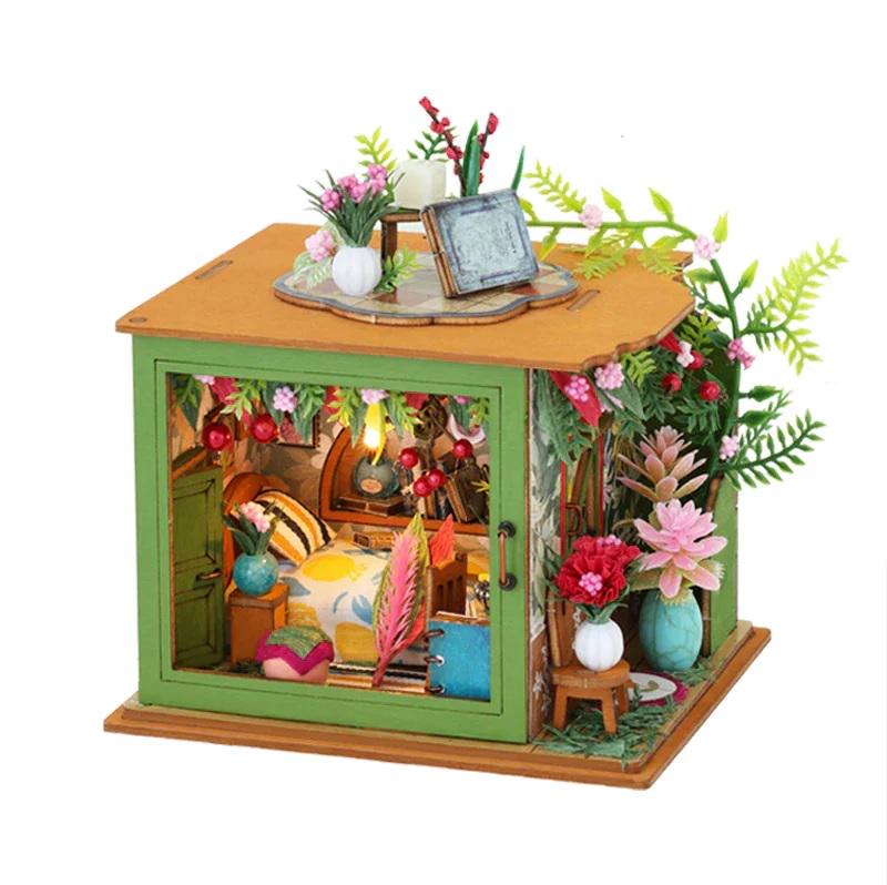 Румбокс Цветочная спальня Flower Bedroom DIY Miniature Dollhouse Kit MN-001 (1165) Румбокс Цветочная спальня Flower Bedroom DIY Miniature Dollhouse Kit MN-001 (1165)