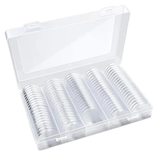 Бокс із капсулами для монет 10-30 мм 100 шт. (2180611699)