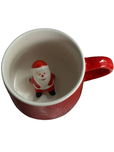 Кружка новорічна керамічна Olens Санта 350 мл Червоний (102-1021)