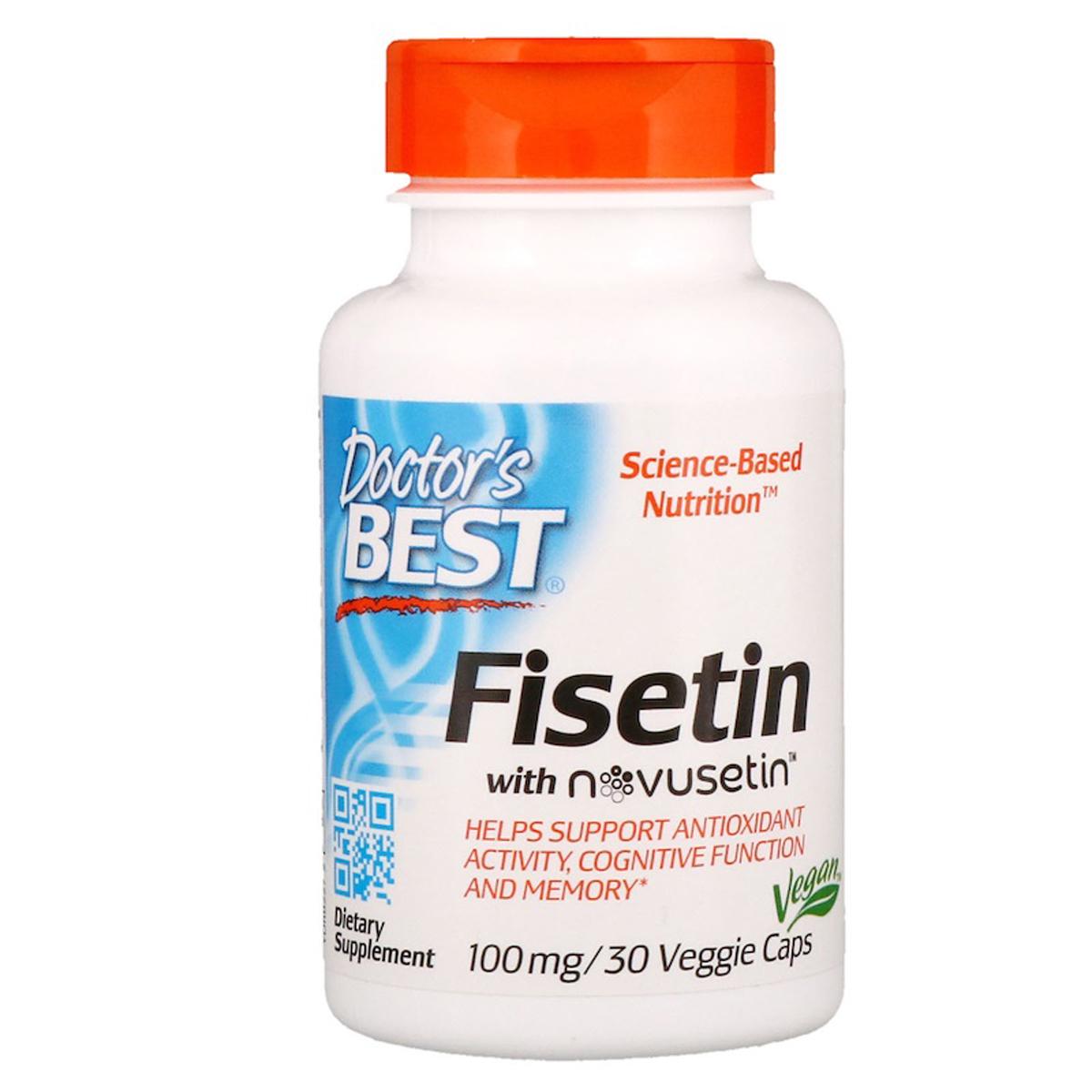 Фісетін підтримка мозку Doctor's Best Fisetin with Novusetin 30 капсул 100 мг (DRB00227)