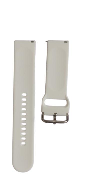 Ремешок для часов силиконовый 20х180 мм White (3193) - фото 2 Ремешок для часов силиконовый 20х180 мм White (3193) - фото 2
