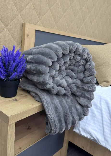 Покрывало плюш VIP Шарпей 200х230 см Серый (87-147) - фото 3 Покрывало плюш VIP Шарпей 200х230 см Серый (87-147) - фото 3