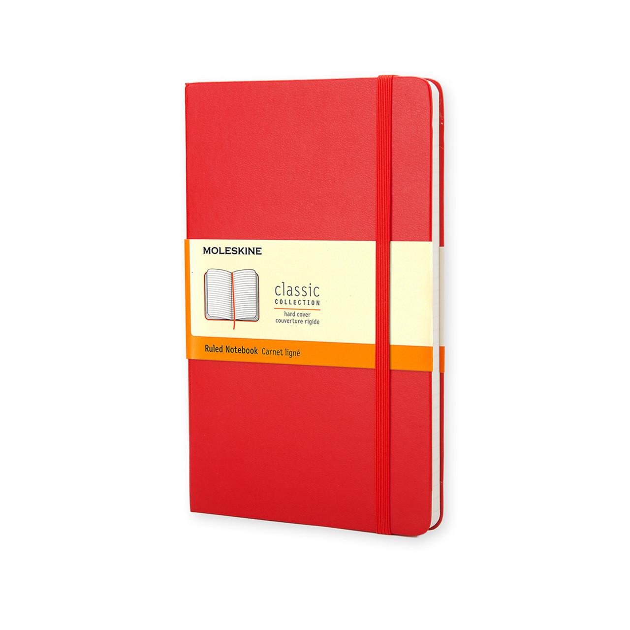 Блокнот Moleskine Classic красный средний 240 страниц в линейку 13х21 см (QP060R)