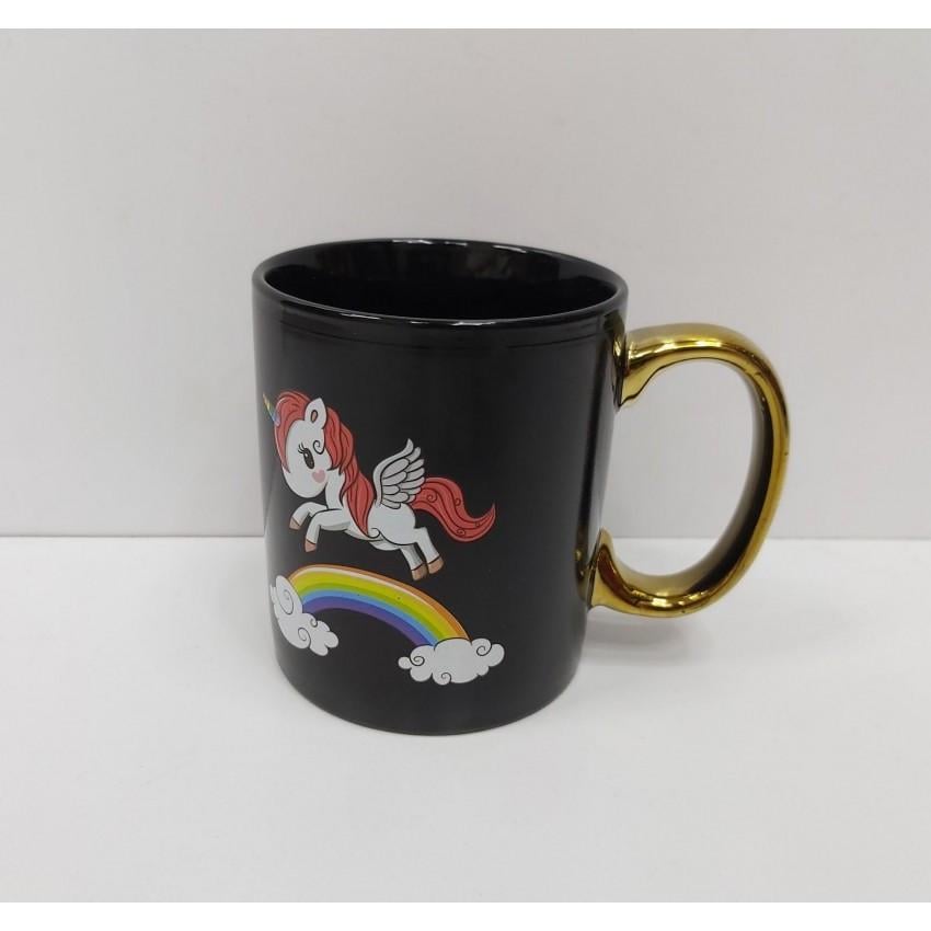 Чашка керамічна Stenson 2095-14 Єдиноріг 300 мл