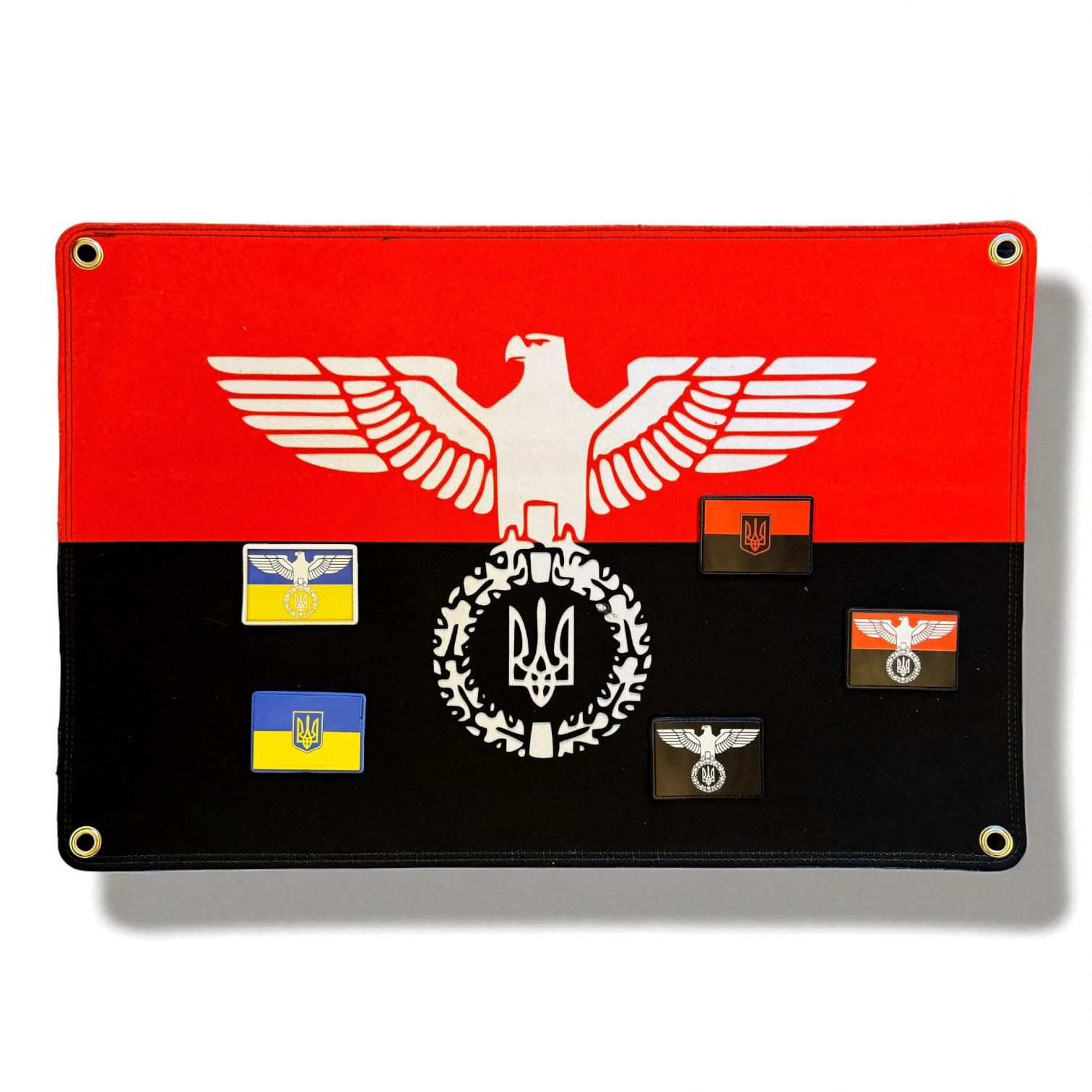 Панель велкро  Орел 40х60 см Красно-черный - фото 2