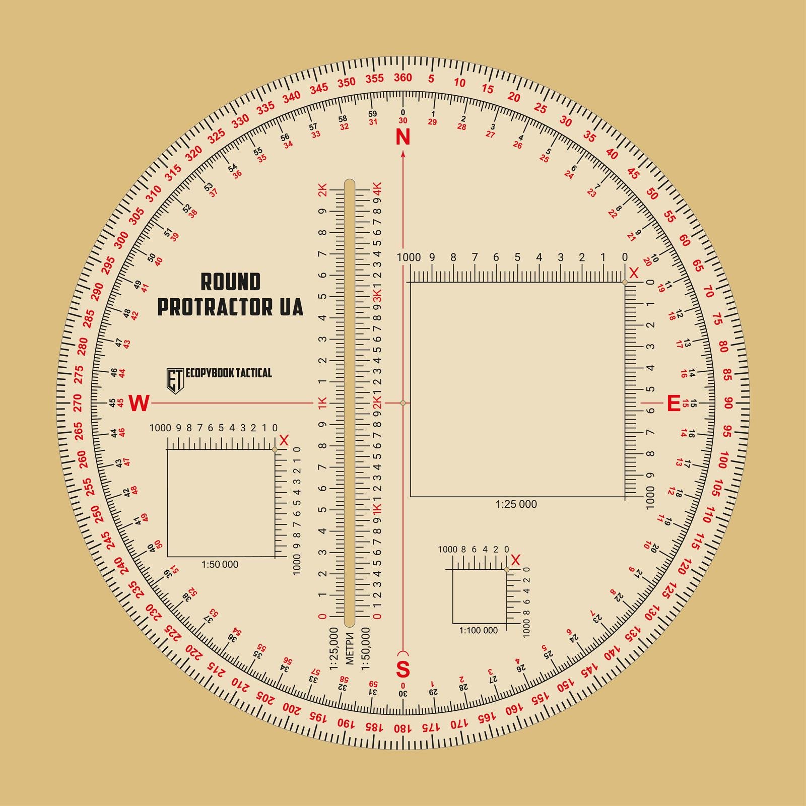 Линейка Protractor Round UA ⌀ 130 мм (3577096) - фото 2