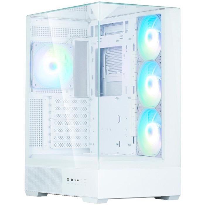 Корпус Zalman P40 Prism Plus/Mid Tower/без БЖ/для ATX/Micro ATX/Mini ITX, 1xType-C/2xUSB 3.0/макс. CPU-165 мм Білий (2881190203)