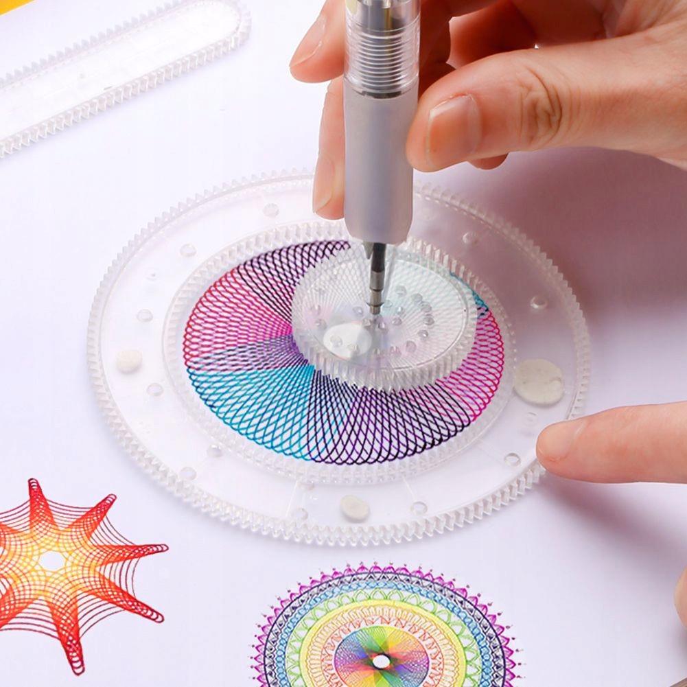 Набір для малювання спірографом Gadget Master Spirograph Deluxe 22 шаблони 3 ручки - фото 5