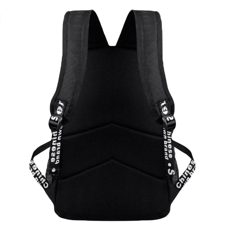 Рюкзак молодежный светящийся в темноте с USB Черный (29433665) - фото 3