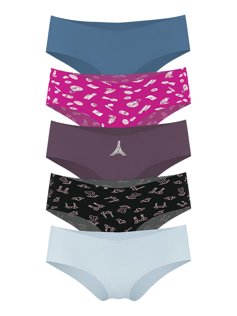 Набор трусиков Victoria's Secret No Show Cheeky Panties 5 шт. M Разноцветный (287799938152)