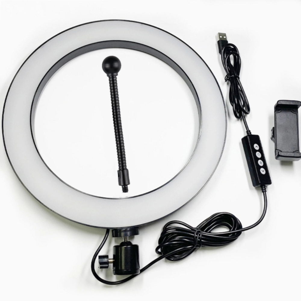 Кольцевая LED-лампа для телефона BRL-26 USB PowerBank 3000-6500K 26 см (BRL-26)