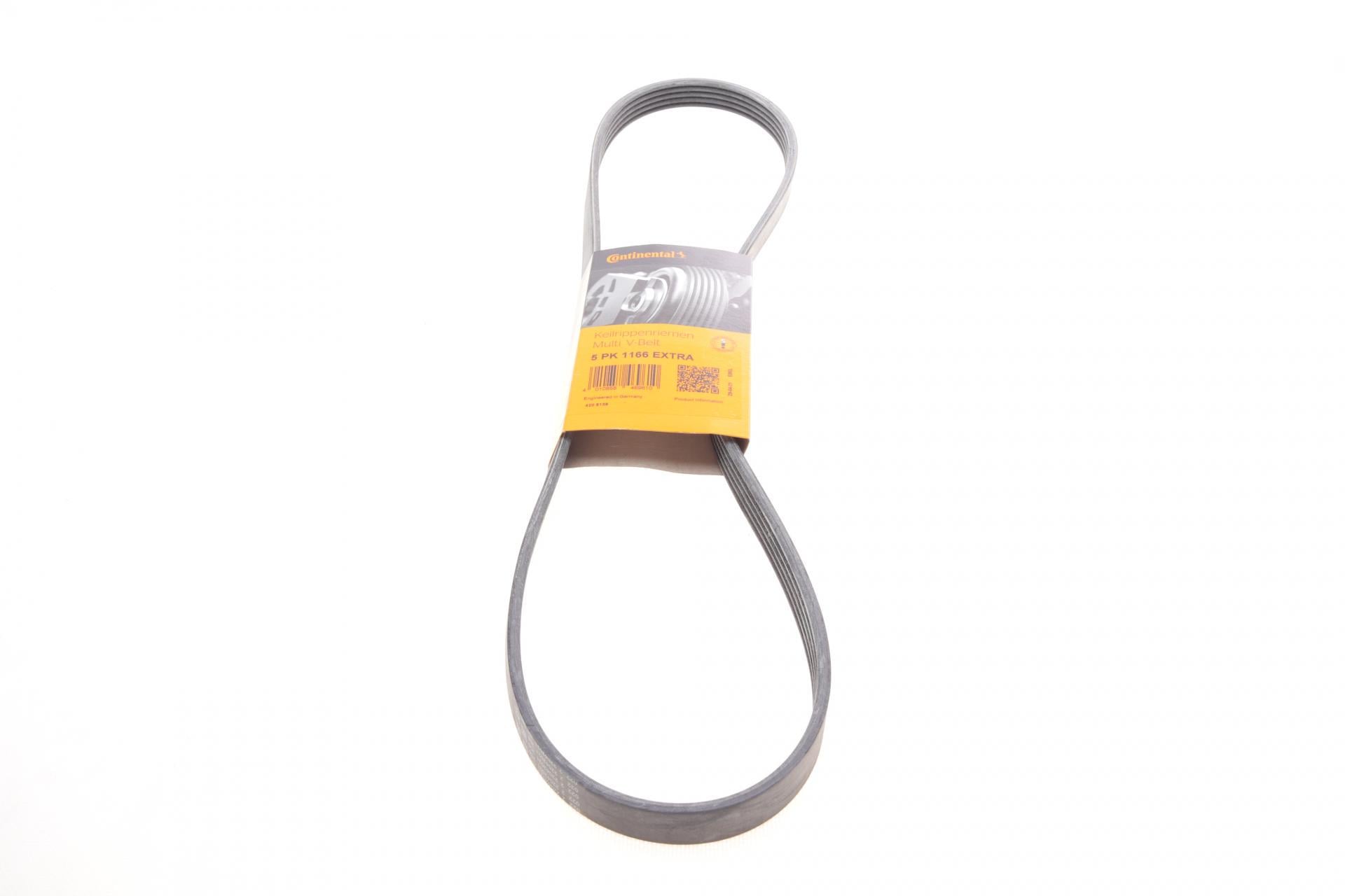 Ремень генератора Continental Fiat 500L/Punto 0.9 12-/Alfa Romeo Mito 0.9 11- 5PK1166 (EXTRA)