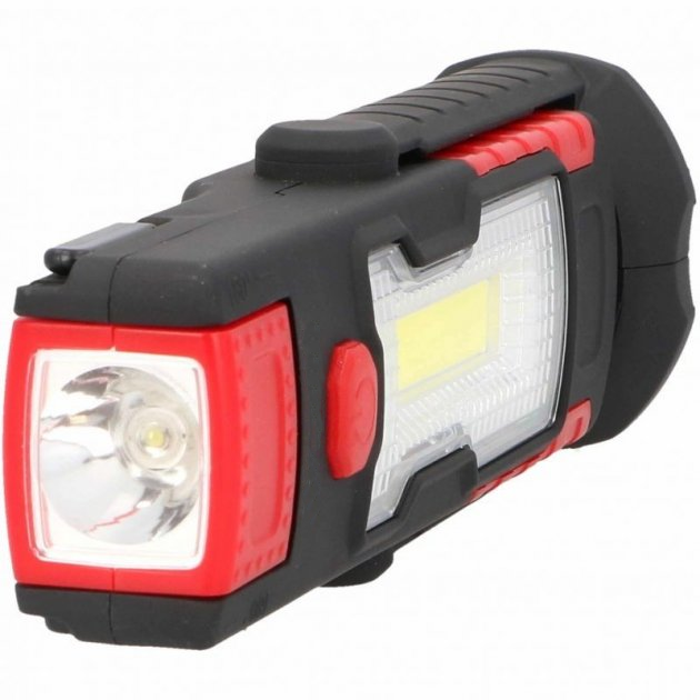 Фонарь BL-108COB LED 2000мАч с магнитом и крюком поворотный Черный/Красный (16216cc3)