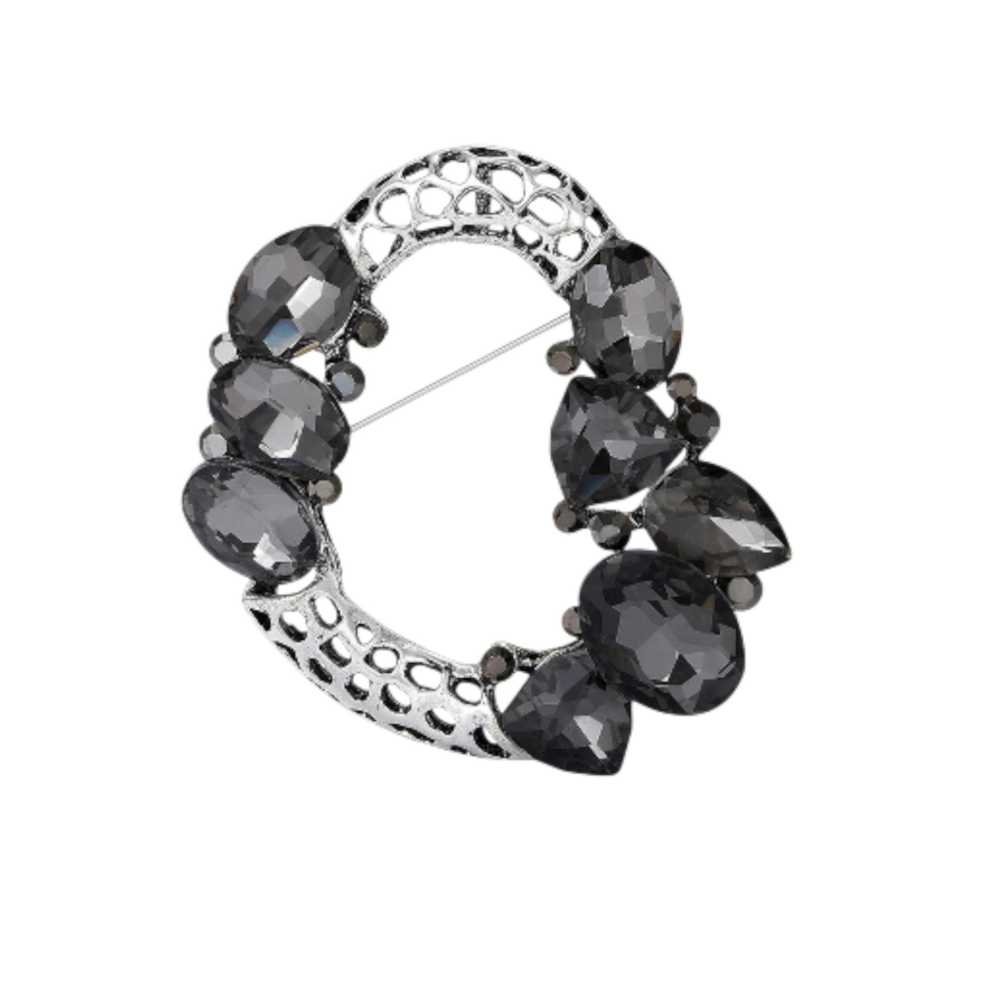 Брошка Овал з квітами 57x55 мм 26,1 г (158511315)