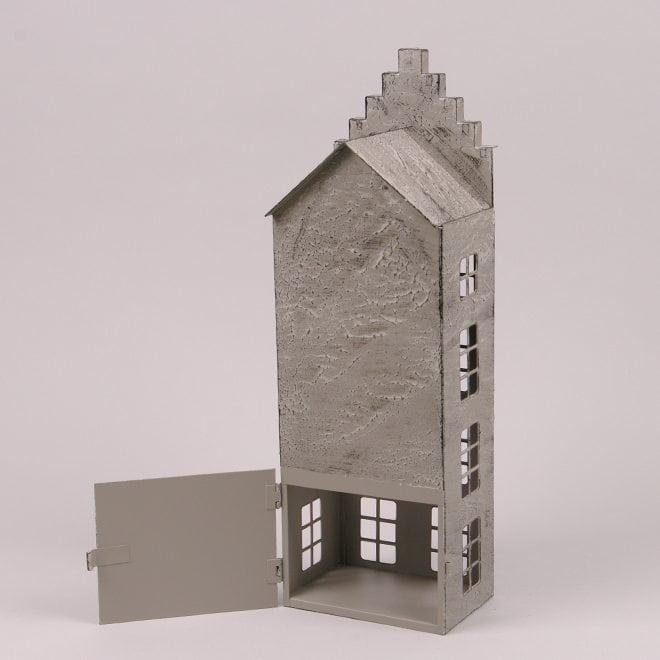 Свічник Flora Будиночок металевий 40 см Сірий (39580) - фото 3 Свічник Flora Будиночок металевий 40 см Сірий (39580) - фото 3