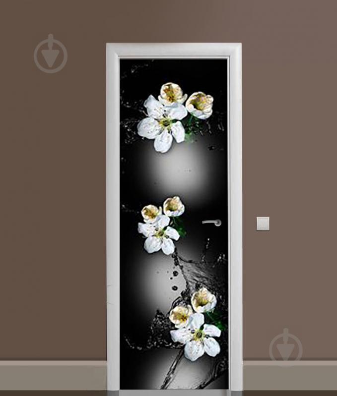 Наклейка на дверь Zatarga «Цветочный всплеск» 650х2000 мм виниловая 3Д наклейка декор самоклеящаяся