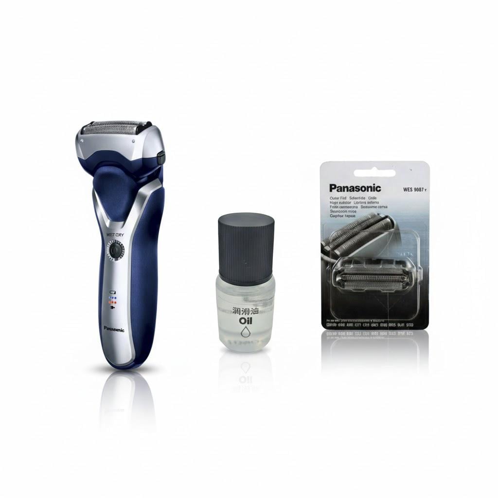 Электробритва Panasonic ES-RT37-S520-AS2 с дополнительным комплектом из сеточки WES-9087Y-1361 и маслом WES-8196X-7911 (32467842)