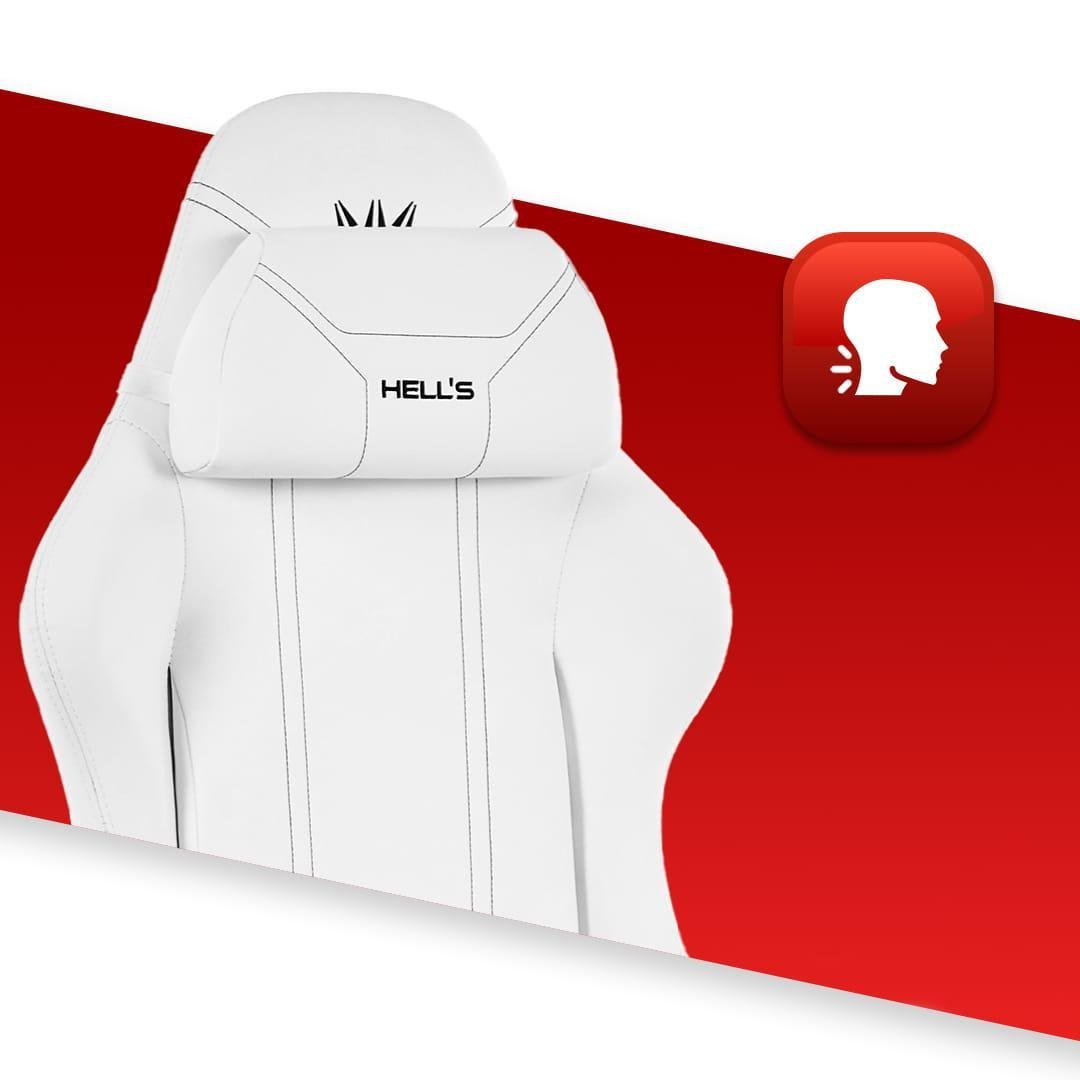 Комп'ютерне крісло Hell's HC-1014 White (5907196010392) - фото 4