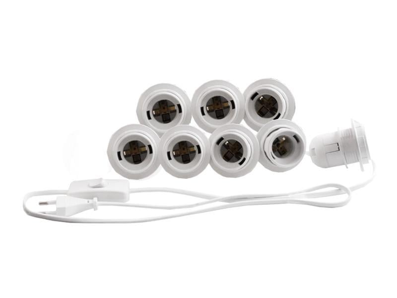 Подсветка гримерного зеркала LEDUA светодиодная врезная с ручным выключателем 8 шт. E27 Белый