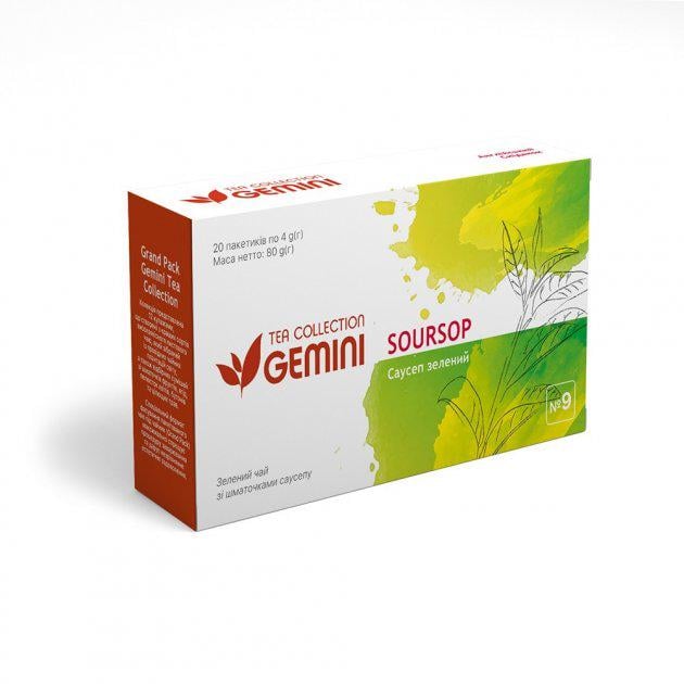 Чай зелений пакетований Gemini Tea Collection Grand Pack Саусеп 20х4 г (4820156430898) Чай зелений пакетований Gemini Tea Collection Grand Pack Саусеп 20х4 г (4820156430898)