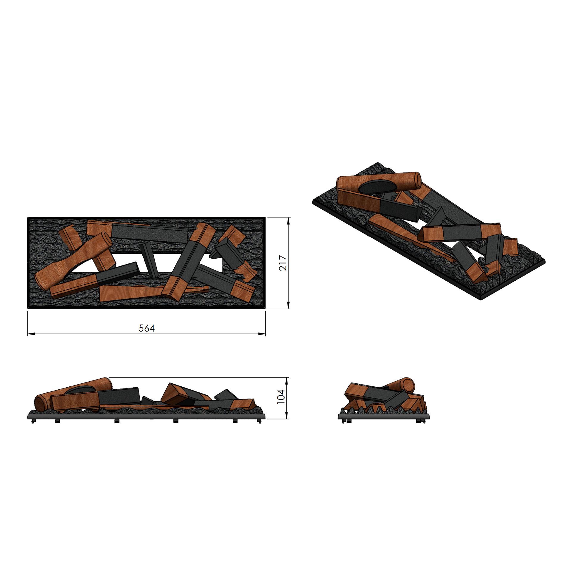 Електрокамін Dimplex Cassette 600 LED LOG з дровами зі звуком (24676) - фото 8