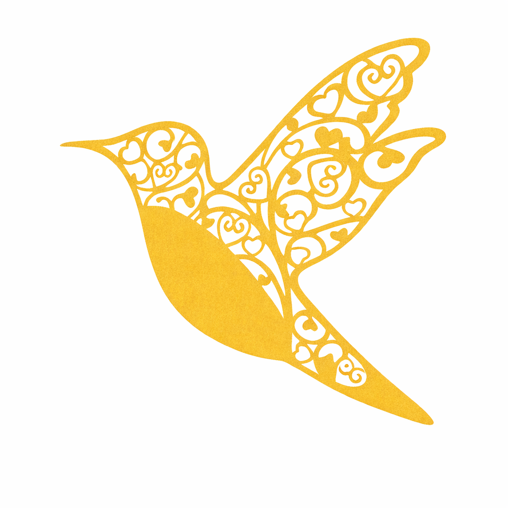 Украшения на бокалы Карточки посадочные Колибри 10 шт. 11x9 см Золотистый (5080/3)