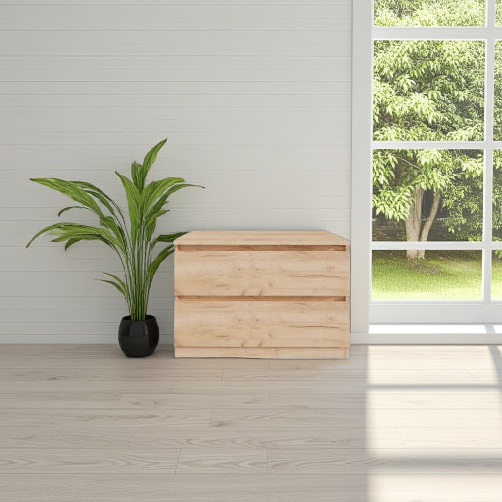 Комод MEBEX на 2 шухляди 80х40х54,4 см Дуб Крафт (VM2B800DC) - фото 3