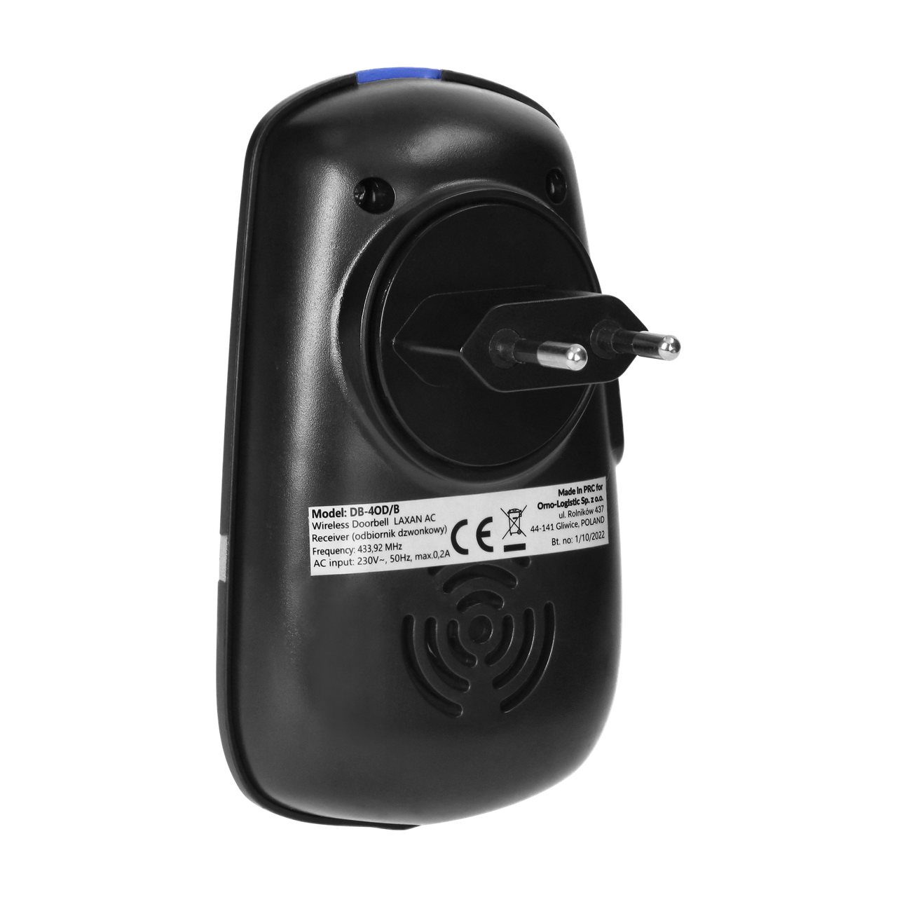 Звонок VIRONE DB-4/B LAXAN AC беспроводной 20 тоновый 150 м Черный (2703705453) - фото 3 Звонок VIRONE DB-4/B LAXAN AC беспроводной 20 тоновый 150 м Черный (2703705453) - фото 3