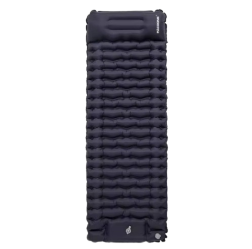 Коврик надувной PACOONE односпальный утолщенный с подушкой Navy (v84-pex-9s9) - фото 1