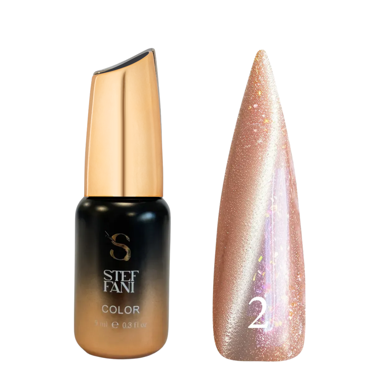 Гель-лак для нігтів Steffani Cat Eye Euphoria 9 мл 02 Бежевий (13354722)