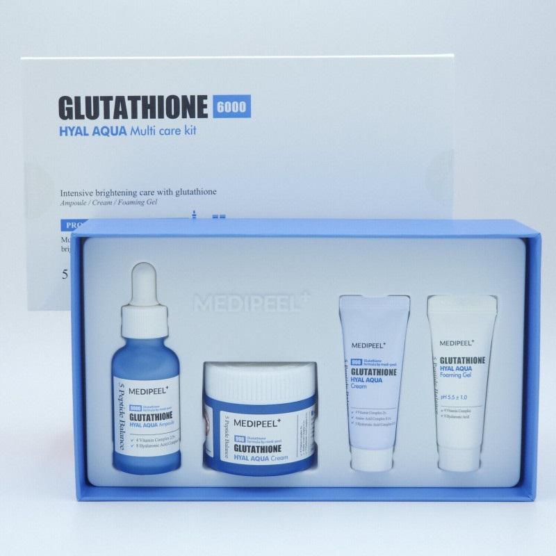 ᐉ Набор средств для лица с гиалуроновой кислотой и витаминами MEDI-PEEL Glutathione Hyal Aqua Multi Care Kit (8809941820683) • Купить в Киеве, Украине • Лучшая цена в Эпицентр