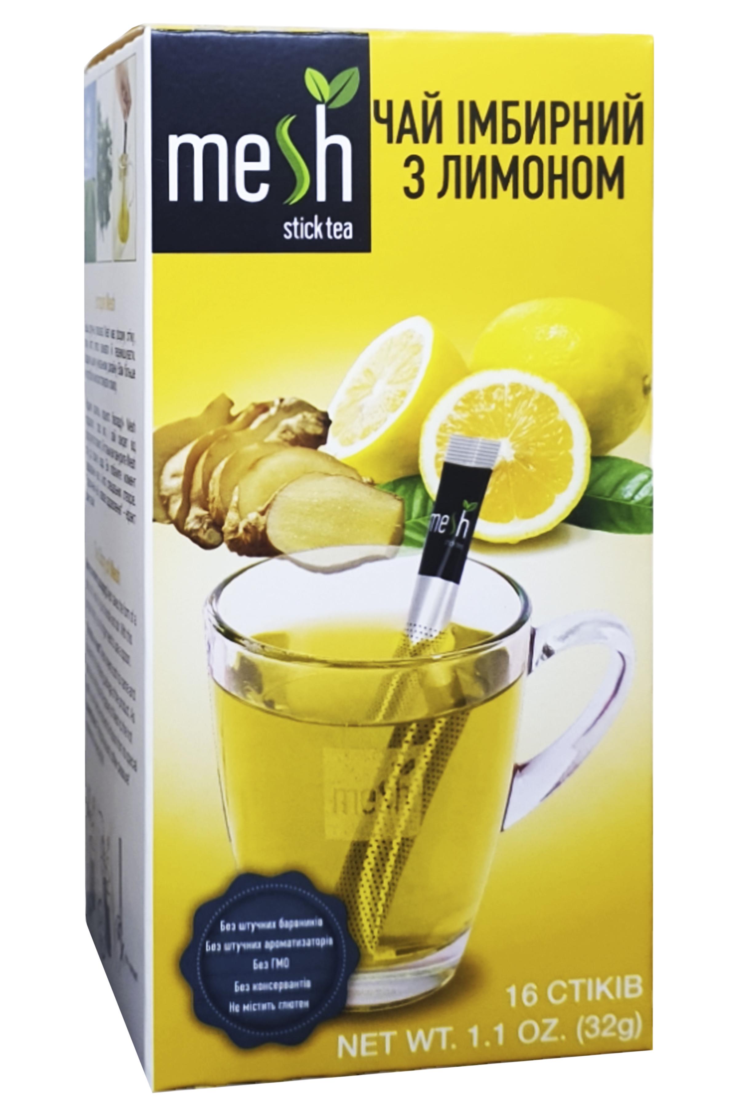 Чай Mesh имбирный с лимоном в пакетиках 16 шт. по 2 г (58416)