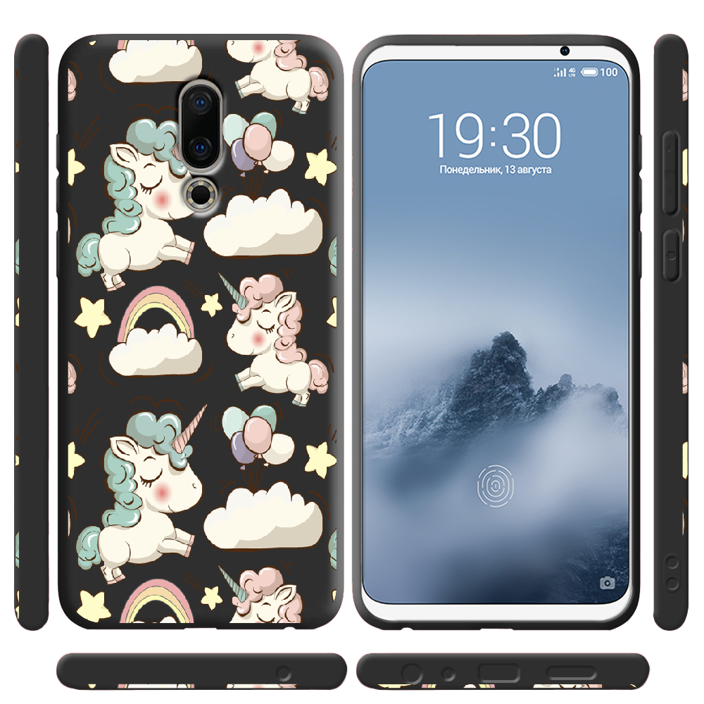 Чехол BoxFace Meizu 16 TH Unicorns Черный силикон (35817-cc2-36103) - фото 2