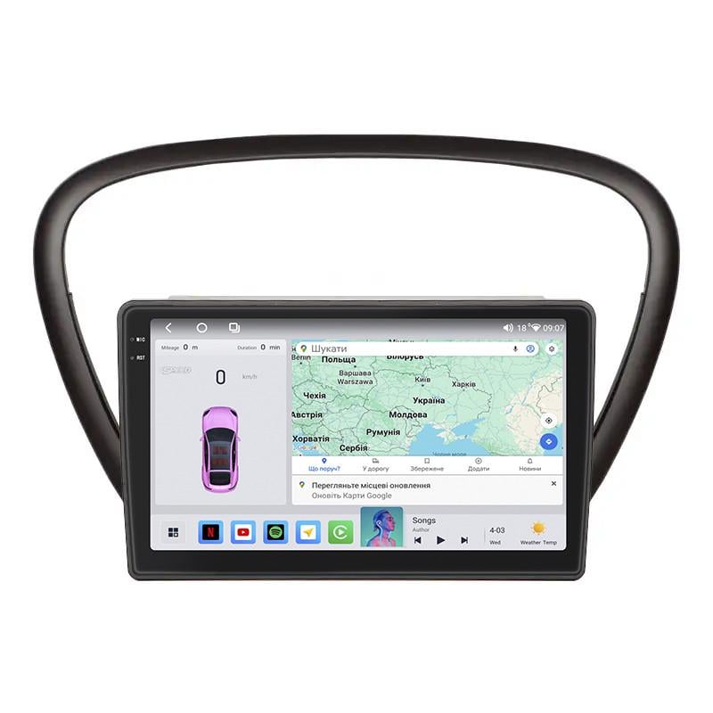 Автомагнитола штатная Lesko для Peugeot 607 I Рестайлинг 2004-2010 4/64 QLED CarPlay 4G Wi-Fi GPS Prime 9" (22391890)