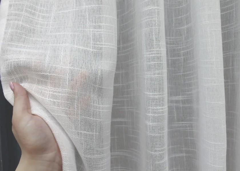 Тюль арка льон/макраме 270х160 см Білий/Бежевий (000к 51-199) - фото 5