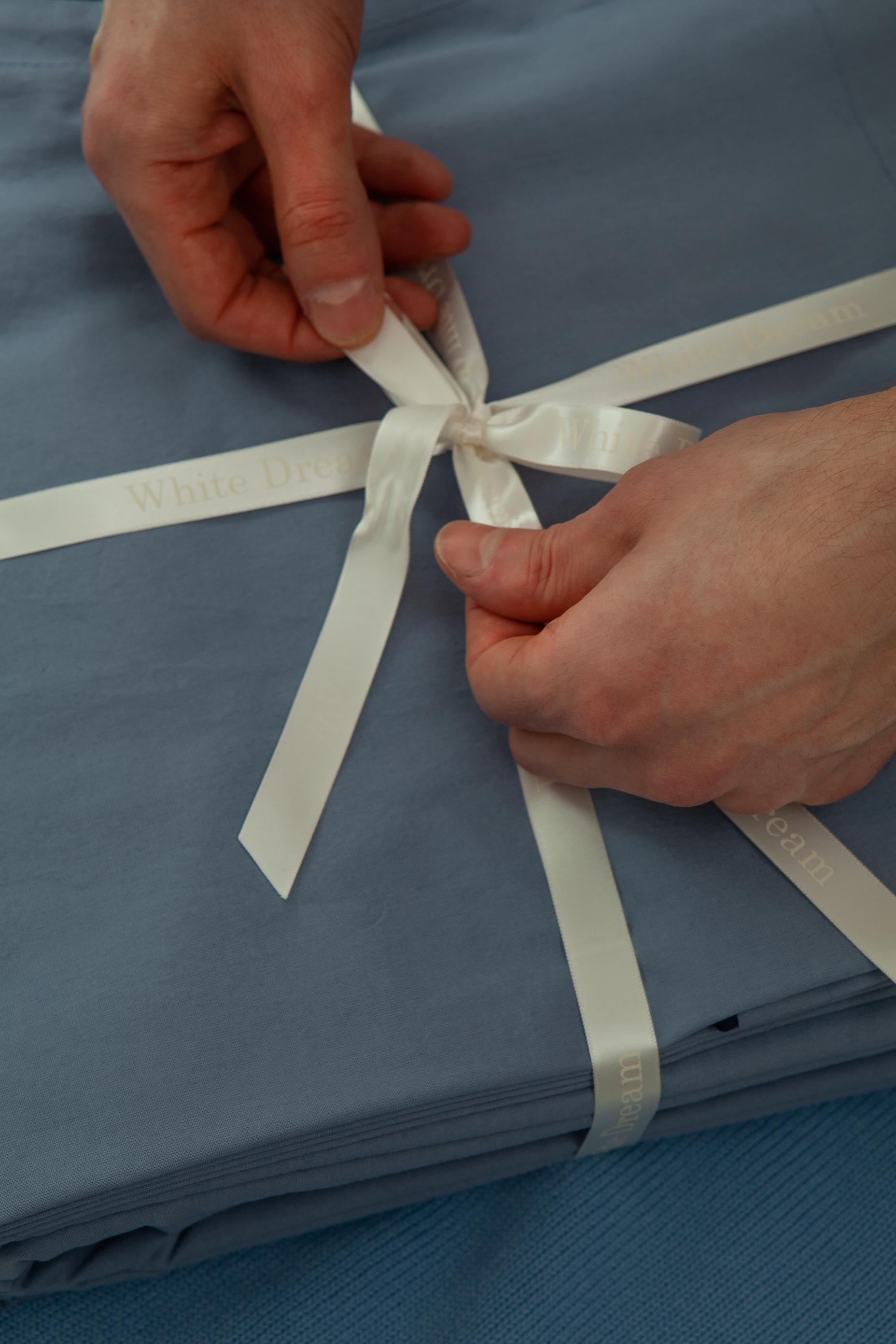 Комплект постельного белья White Dream полуторный 155х215 см вареный хлопок Серо-голубой (2005/2) - фото 3 Комплект постельного белья White Dream полуторный 155х215 см вареный хлопок Серо-голубой (2005/2) - фото 3