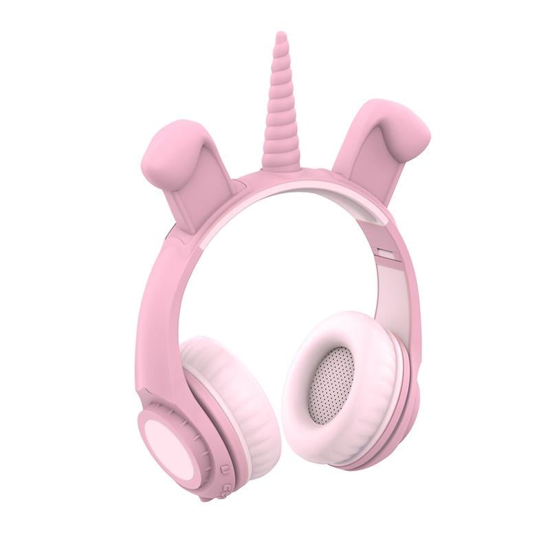 Наушники LINX LX-LW200 Bluetooth Dog Ear Unicorn Design LED Розовый (SUN6116)