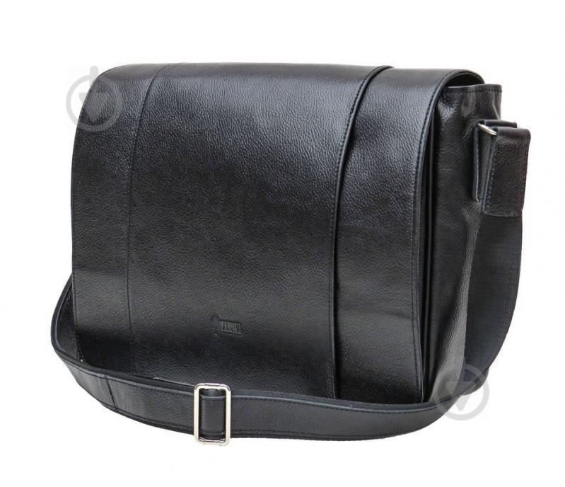 Сумка кожаная через плечо мужская TARWA FA-7338-4lx для ноутбука 13"-14" Черная