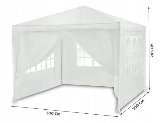 Павильон садовый Plonos 300x300x245 см Белый (4936) - фото 2 Павильон садовый Plonos 300x300x245 см Белый (4936) - фото 2