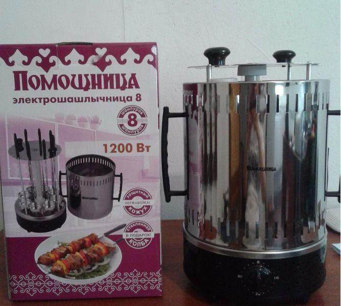 Электрошашлычница Помощница 8 шампуров с таймером и запасной колбой - фото 3 Электрошашлычница Помощница 8 шампуров с таймером и запасной колбой - фото 3